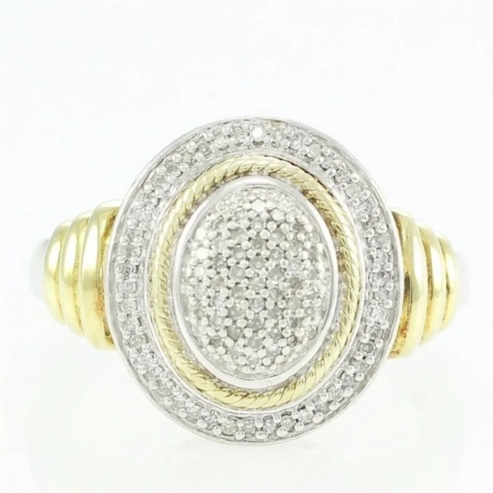 Diamond White JWBR is18 karet gold over SS. Highlight
Diamond. Encrusted cluster - Picture 1 of 6